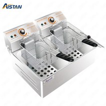 HY81 HY82 업소용 전문 전기 튀김 기계 딥 프라이어 오븐 온도 조절기 오일 바구니, 미국 US, Double Tank