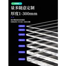 대형 아크릴 판 판넬1200 1800 2000 아크릴판 투명 경화 플라스, 1 건, 투명도 100*100mm*3=5장