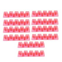 R4 1U 투명 키 컬러 매트 처리 좋은 피로 저항 기계 키 세트/클론 스위치 10/50/100 pcs, 0.39x0.39x0.39인치, ABS, 100 키 핑크