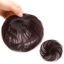 인모 여자가발 여성 정수리 빈모 탈모 가리기 볼륨커버 부분가발 탑커버 레드브라운, 상세 참조, 상세 참조