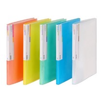 미령문구 30매 투명크리어파일 2개입 1세트 내지접착식 422 5가지 색상 고투명파일, 노랑