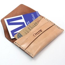 로스킨 가죽공예 명함 카드 지갑 반제품 DIY 패키지 원데이클래스 (이태리 베지터블 소가죽), 1개, 민자 탄색