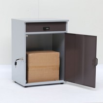 무인 택배함 택배보관함 가정용 야외 개인 원룸 단독주택 빌라 문앞, 브라운 자물쇠