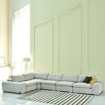 콜린스 조야 오리털 이지클린 6인 코너 소파, 연그레이