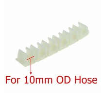 아연 알루미늄 각관 각파이프 조인트 1/4 3/8 6mm 8mm 10mm 호스 워터 파이프 플로우 벤드 클립 고정 클램, 11 White 10mm
