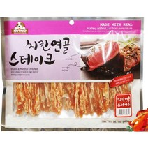 NUTRIO 중형견 간식 치킨연골 스테이크 개밥 토이말티즈 푸들 펫, 1개