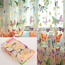 비즈커튼 체크 빈티지 겨울 100x200cm 3d 창 커튼 베이지 보라색 꽃 얇은 명주 그물 주방 거실 침실 원사 커튼 디자인