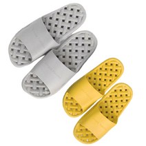 발등 낮은 욕실화 물빠짐 미끄럼방지 욕실 화장실 슬리퍼, 옐로우x1개