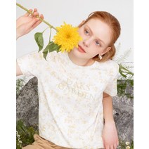 22SS [DAKS LONDON STUDIO] 아이보리 레터링프린트 면 반팔티셔츠 DLTS2BT05IV