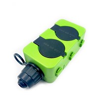 반야 결선이 쉬운 방우형 콘센트 2구 산업용 캠핑용 야외콘센트, 2개