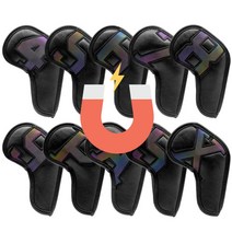 자석타입 아이언커버 10종 블랙&화이트 빅넘버 아이언커버, 홀로그램 화이트(자석타입)