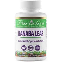 파라다이스허브 바나바잎 추출물 250mg 60정 또는 180정 /Paradise Herbs Banaba Leaf 250 mg NON-GMO