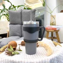 매그넘 빨대 텀블러, 블랙, 900ml