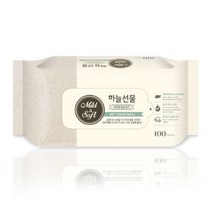 하늘선물 물티슈 리필 100매 24팩, 휴대용10매X100팩