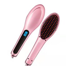 다운펌기계 남자옆머리누르기 옆머리누르기 다운펌 헤어 스트레이트 브러쉬 세라믹 음이온 미용사 도구 수, 01 분홍색_03 UK