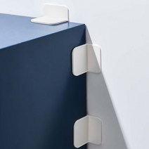 더시티오 2p+2p 부착식 흔들림 넘어짐 가구 고정 장치, 화이트 2p+2p