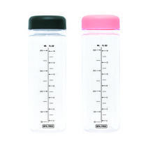 어썸 마이보틀 일반캡 트라이탄 내열 눈금 용량 보틀 500ml 2P, 검정, 퍼플