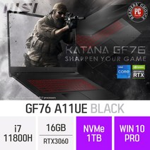 MSI GF시리즈 Sword GF76 A11UE_블랙, 16GB, 1TB, 윈도우 포함