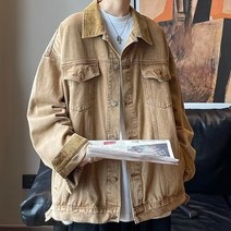 남성 데님 자켓 트러커 오버핏 청 IS-DN13 블