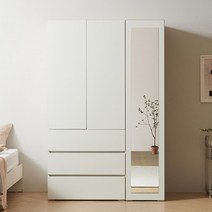 보루네오 마르체 이안 1200 전신거울 서랍 옷장 세트 BKC719, 상세 설명 참조