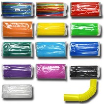 빨대 색빨대 스트롱빨대 100개 포장 대용량빨대 색빨대 주름빨대 슬러시빨대 스트롱빨대, 색 빨대 혼합