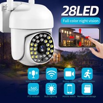 CCTV 방범 보안 감시 IP 카메라 현관 문 스마트폰 가정용 매장 무선 초소형 펫 씨씨티비 wifi 야외 ptz 돔 4x 줌 h 265 1080p hd cctv 비디오 ip, 32g 추가