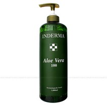 [INDERMA] 인더마 알로에 젤 1000ml 유기농 천연 알로에100% - 민감하고 건조한 피부를 진정