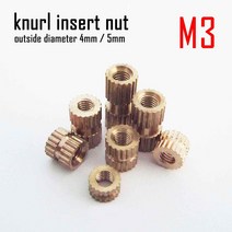 M3 솔리드 황동 순수 구리 메트릭 나사 널 인서트 너트원형 외경 OD 4mm5mm 길이 = 312mm2, 02 OD 4mm M3x4mm