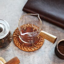 시타 우드핸들 투웨이샷잔 100ml / 글라스샷잔 에스프레소샷잔 계량컵 계량도구, 시타 우드 핸들 투웨이 눈금 계량샷잔 100ml, 1개