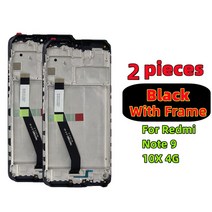 오리지널 샤오미 레드미 노트 9 LCD 10X 4G 디스플레이 터치 스크린 디지타이저 어셈블리 교체 부품 프레임 도매 가격, 04 2 Note 9 With Frame
