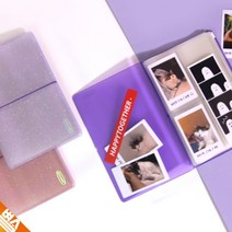 카드 명함 미니 폴라로이드 사진 앨범 명함집 명함북, 퍼플