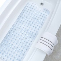 블랙가디언 천연고무 미끄럼방지매트 발 매트 논슬림 욕실 욕조 패드 Nonslip-B1, 투명블루(100X40)