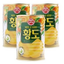 오뚜기 황도 통조림 반절, 300g, 3개