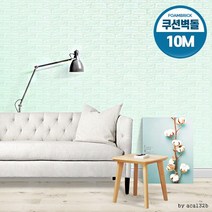 3D폼브릭 10M 폼블럭 시트지 쿠션벽돌 단열벽지 보온, 3D폼브릭 화이트 10M