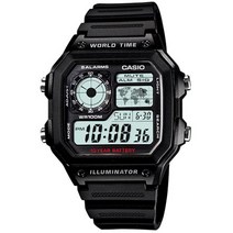 카시오 정품[CASIO]카시오 AE-1200WH-1AVDF 블랙 우레탄 밴드 시계