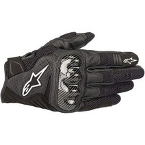 Alpinestars 블랙/화이트 Sz L 알파인스타 SMX-1 에어 V2 통기성 가죽 오토바이 장갑, X-Large, Black
