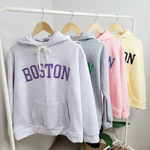 보스턴 기모 후드티셔츠 4컬러
