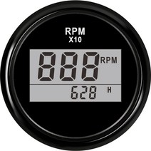 디지털 타코메타 RPM 게이지 52mm 해양 타코미터 자동차 트럭 보트 엔진 타코 게이지 with hourmeter digital tacometro 0-9990 rpm, 52mm ws, 04 52mm BN