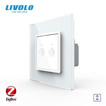LIVOLO-영국 스마트 벽 터치 지그브 커튼 스위치 전동 롤러 블라인드 셔터 앱 구글 aleax 무선 제어, 01 White