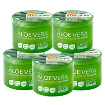 과일나라 알로에베라 모이스처 리얼 수딩젤 500ml 5개 대용량 여름수분크림, 500ml × 5, 1개