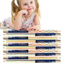 유성색연필 수채화색연필 무지개 색연필 10 조각 4-In-1 색 연필 세트 컬러링 책 그리기 스케치 드로잉, [01] Mixed Color