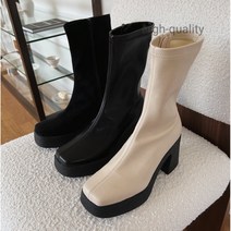 여성부츠 8cm 여성앵클부츠 가보시 스판 슬림 발편한 여성구두 명품룩 명품코디