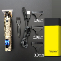 바리깡 클리퍼 이발기 바버샵 이발소 리젠트컷 투블럭 헤어컷 숏컷 남자에 대 한 전문 WateProof 머리 절단 기계 머리 트리머 전기 면도기 남자 면도기 0mm 수염 트리머, 듀크 브론즈 박스