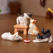현실적 고양이 동물 피규어 테라리움 화분 인테리어 만들기 재료 소품 미니어처, 8번 고양이