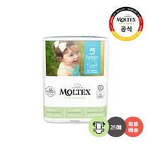 몰텍스 친환경 기저귀 밴드형 5단계 1팩 25매 / 유럽 에코라벨 인증, 없음