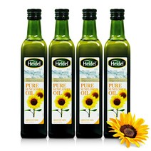하이델 해바라기씨유 500ml 4병(스페인산_고급식용유), 4개