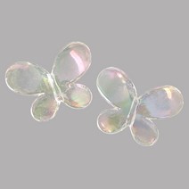 아크릴 투명 나비구슬(5개) [3289]