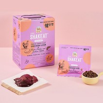 쉑잇 흔들어먹는 고양이 생고기 키블 사료 파우치형 80g x 15개입 1.2kg 닭간, 단품, 단품