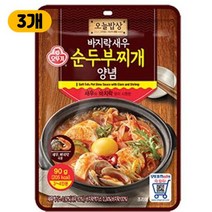 간편한요리 혼밥 신혼부부 직장인 오늘밥상 바지락새우순두부찌개양념 90g 오뚜기, 3개