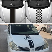 모델3 테슬라모델3와이퍼비닐 레이싱 스포츠 데칼 자동차 헤드 스티커 Opel Astra h j g k Insignia Corsa, 03 빨간_01 A